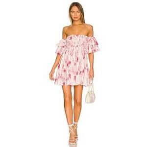 NWT MISA Los Angeles Dina Abstract Floral Smocked Mini Dress 🌸 Sold Out! Sz M